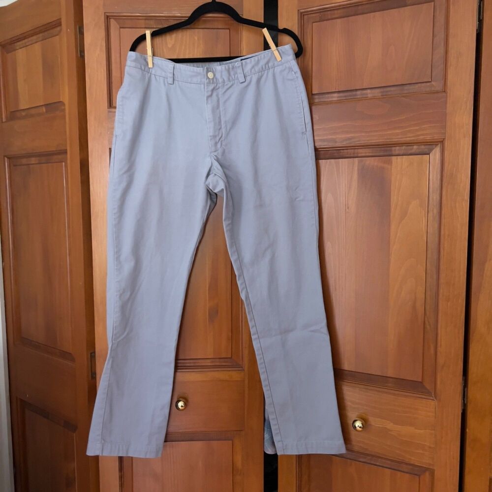 Vineyard Vines Slim Fit Club Pant Mens 34x32 Gray Chino Cotton Pants